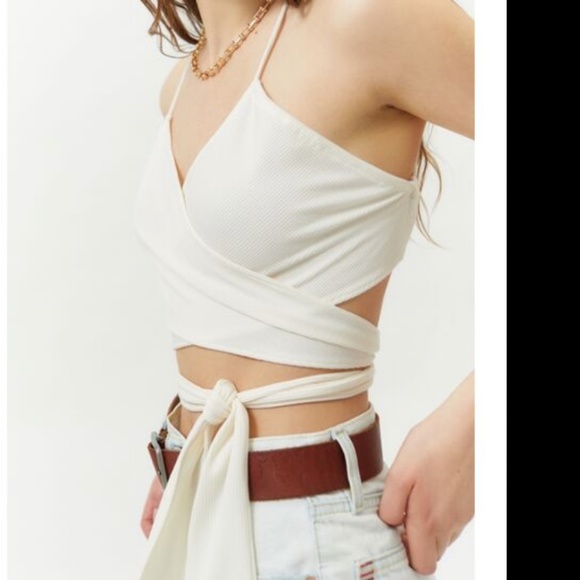 All Tied Up Convertible Wrap Modern Hipster Hippie Art Tank Cami Top Blouse - Picture 1 of 10